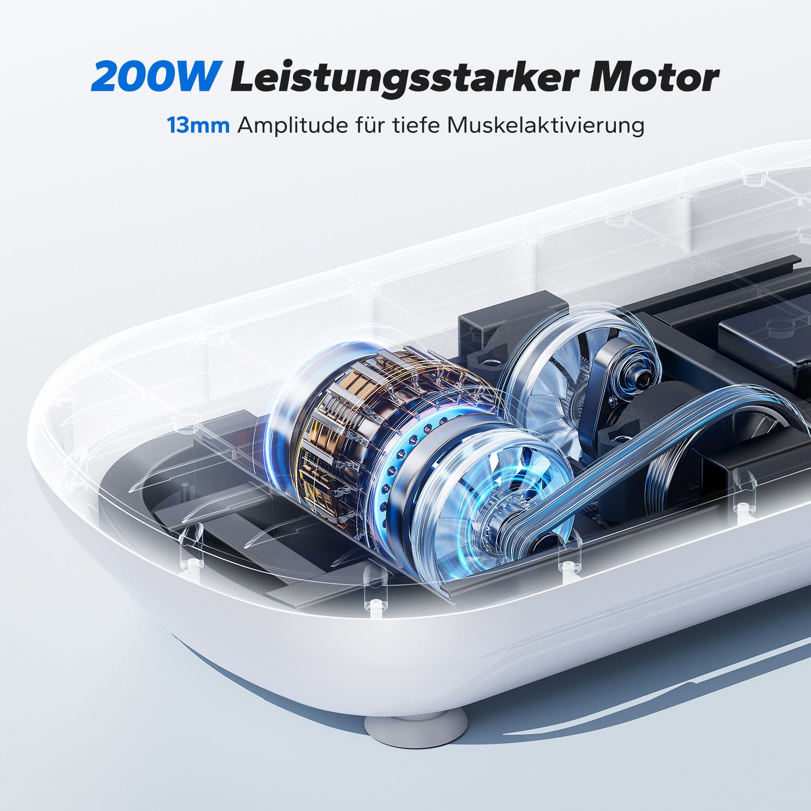 MERACH Vibrationsplatte Vibrationsplatte Trainingsgerät, Vibrationsplattform mit Bluetooth, 200 W, 10 Intensitätsstufen, für Ganzkörpertraining, Fettverbrennung, Muskelaufbau, bis 200 kg