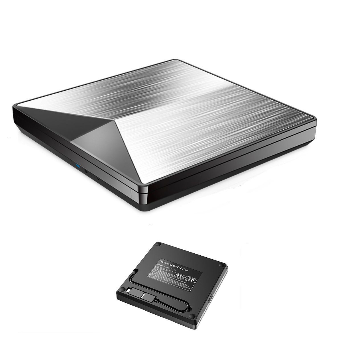Externer CD/DVD-Brenner,CD-Laufwerk,USB 3.0,USB C,Externes CD-Treiber DVD-Brenner