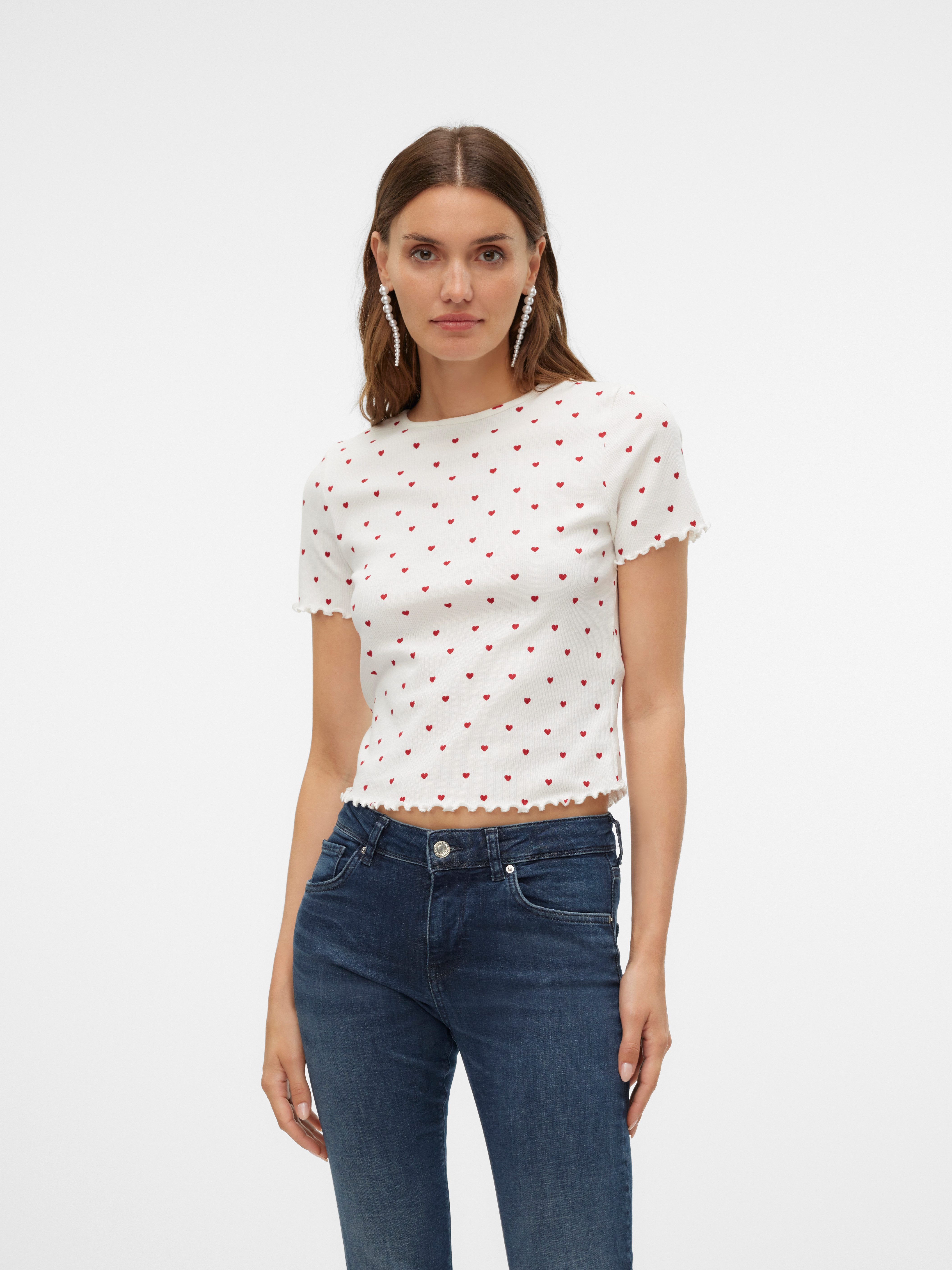 Vero Moda Kurzarmshirt VMHARRY SS O-NECK günstig online kaufen