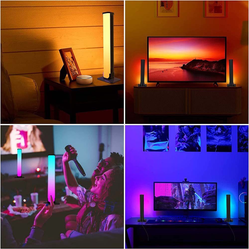 PC TV Stripe LED Fernbedienung, App und für Zimmer RGB, Gaming Rosnek Smart, Deko
