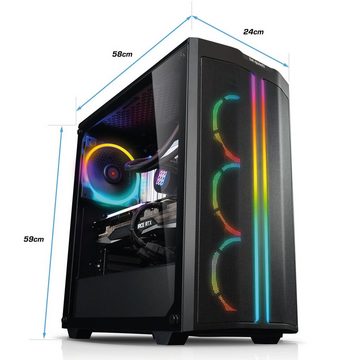 Kiebel Everest Deluxe VII Gaming-PC (AMD Ryzen 9 AMD Ryzen 9 7900X, RTX 4080 SUPER, 32 GB RAM, 2000 GB SSD, Wasserkühlung, ARGB-Beleuchtung)