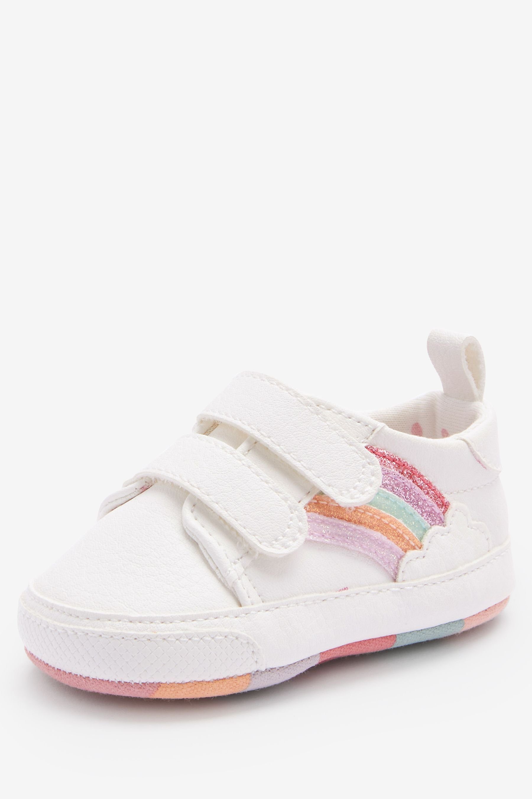 Baby White Glitter (1-tlg) Next Trainer Babystiefel Rainbow