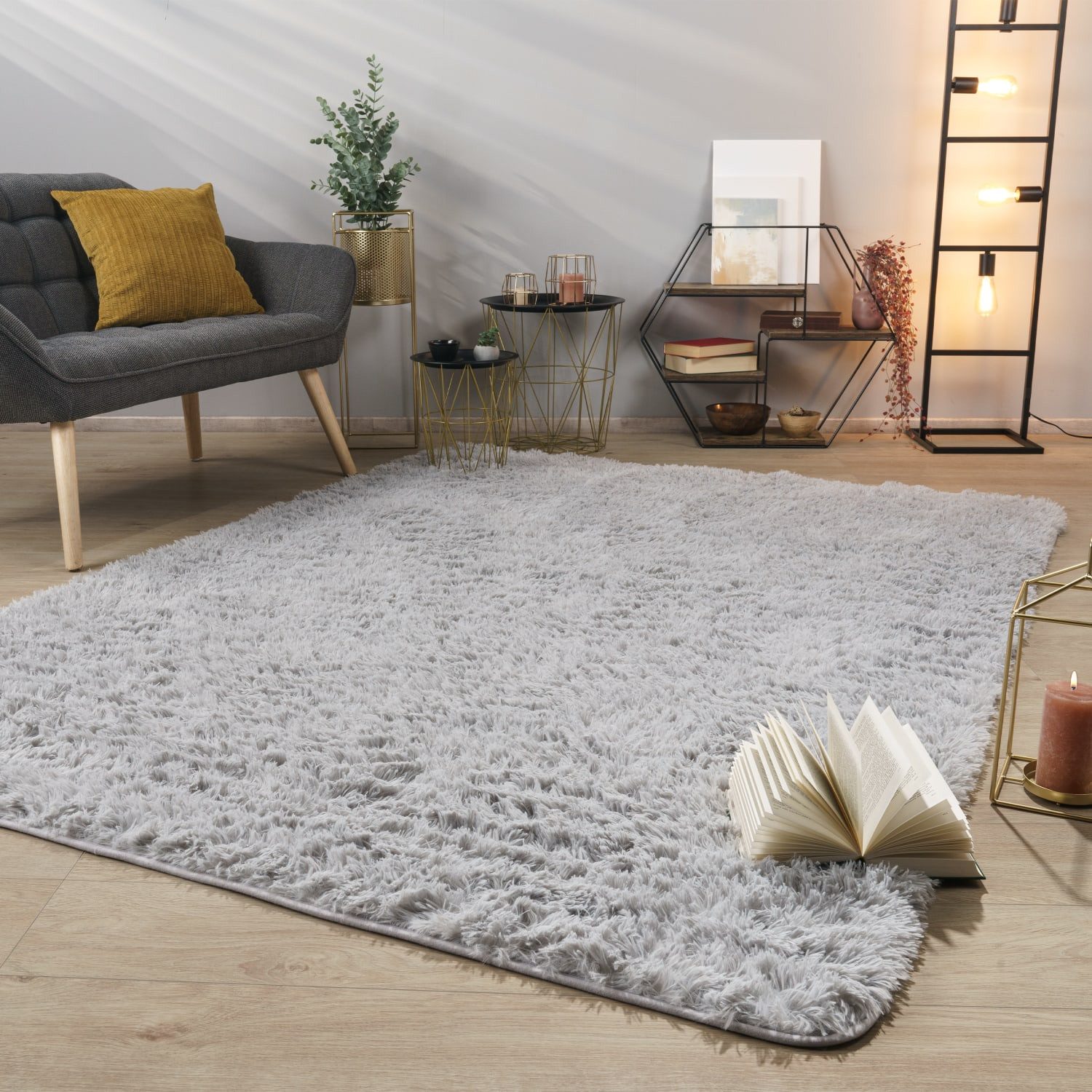 TT Home Teppich, Rechteckig, Höhe: 37 mm, Teppich Wohnzimmer Hochflor Langf günstig online kaufen