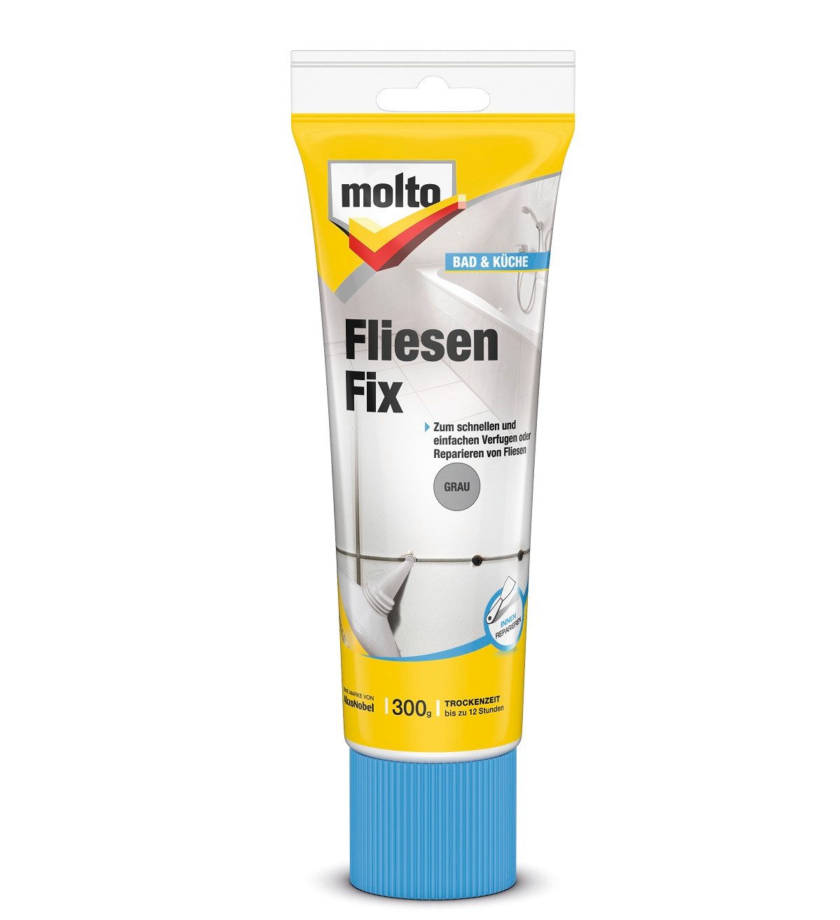 MOLTO Spachtelmasse MOLTO 3in1 Fliesenfix, grau, 300g