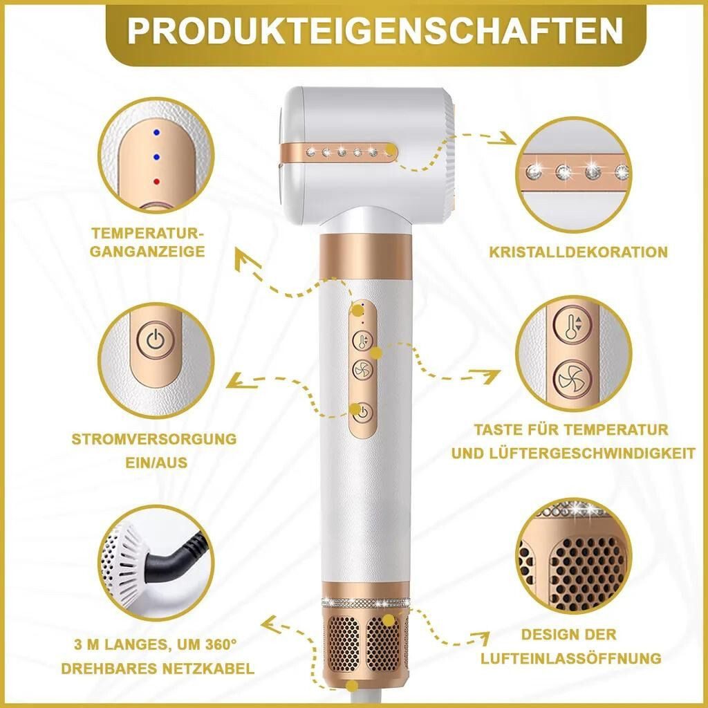 BELLABEAUTY Multihaarstyler Airstyler, Haarstyler, 7 in 1 Haarstyler, Warmluftbürste, 110000 U/Min, Valentinstag, Damengeschenk, Hochwertig