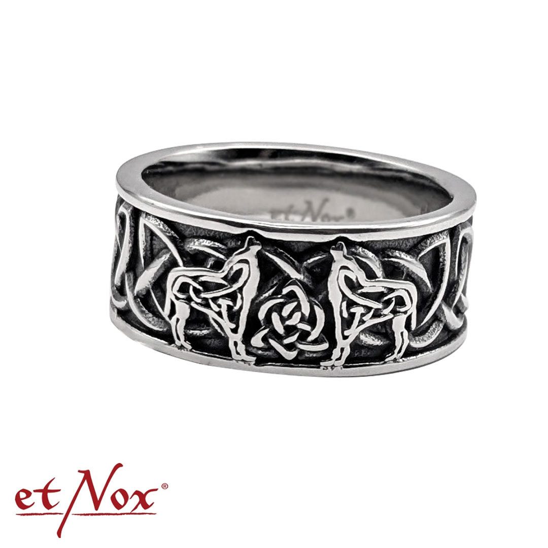 etNox Fingerring Ring „Keltische Wölfe“ günstig online kaufen