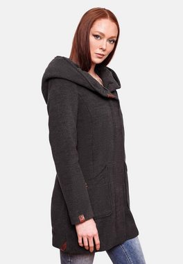 Marikoo Wintermantel Maikoo hochwertiger Mantel mit großer Kapuze