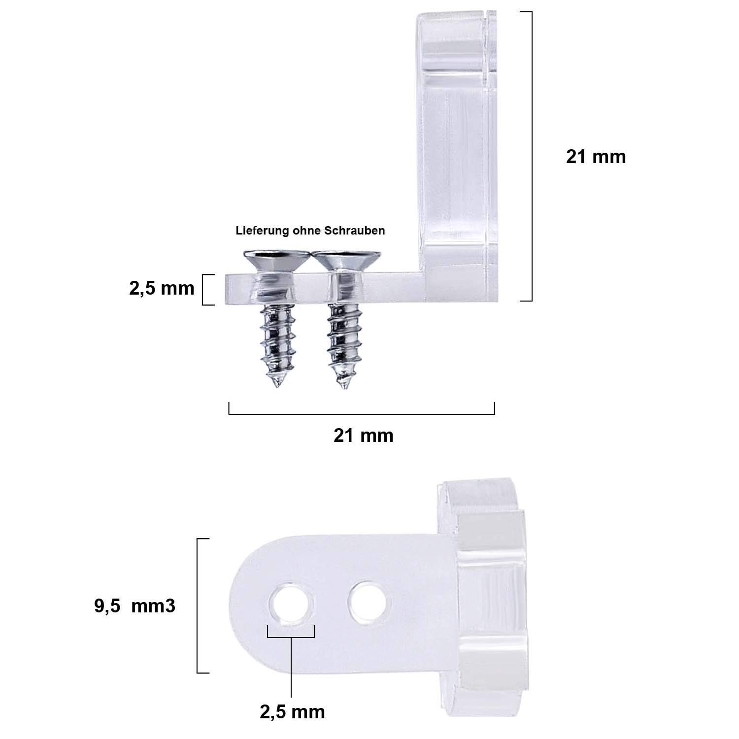WEBBOMB LED-Lichterschlauch 40x/100x Befestigungsclips für LED Lichtschlauch Halterung Halteclips