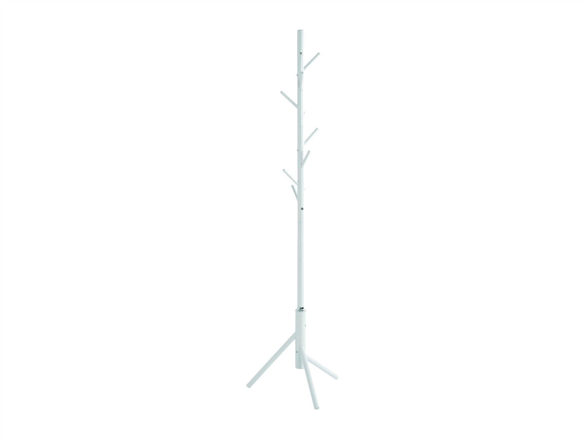 HAKU Garderobenständer, (1 St), weiß lackiert Stahlrohr 8 Haken 48x173cm