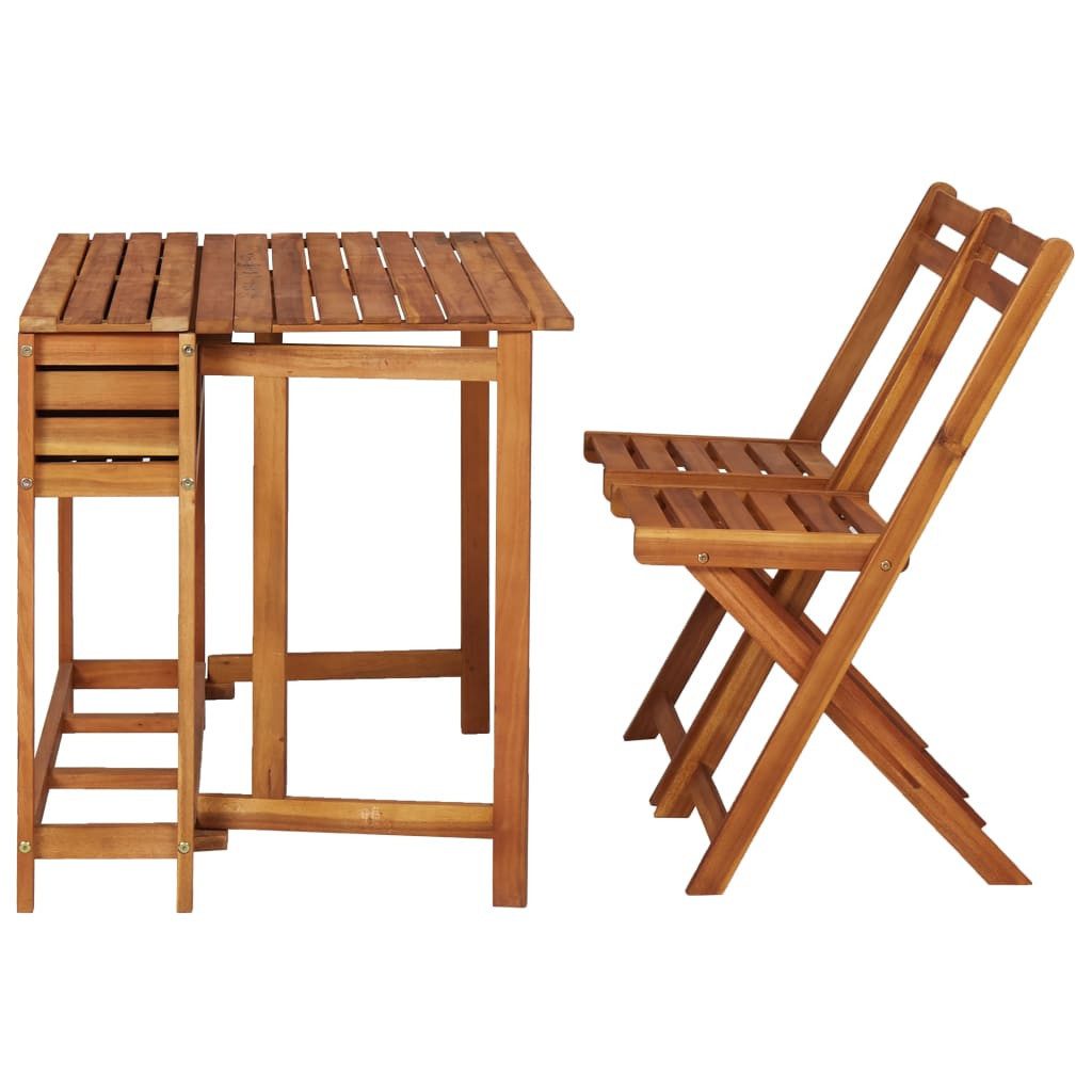 furnicato Hochbeet Gartentisch mit und 2 Stühlen Massivholz