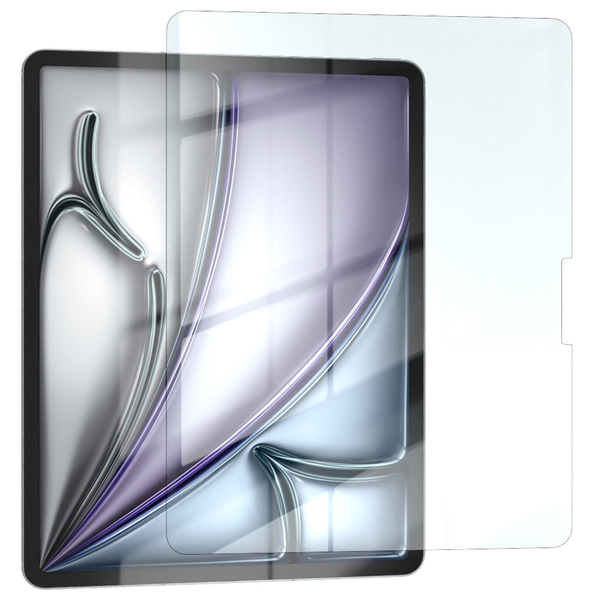EAZY CASE Schutzfolie Schutzglas für iPad Air 13 / Pro 13 (2024), 13 Zoll Panzerglas Displayfolie Tabletschutz Glasfolie Kratzschutz
