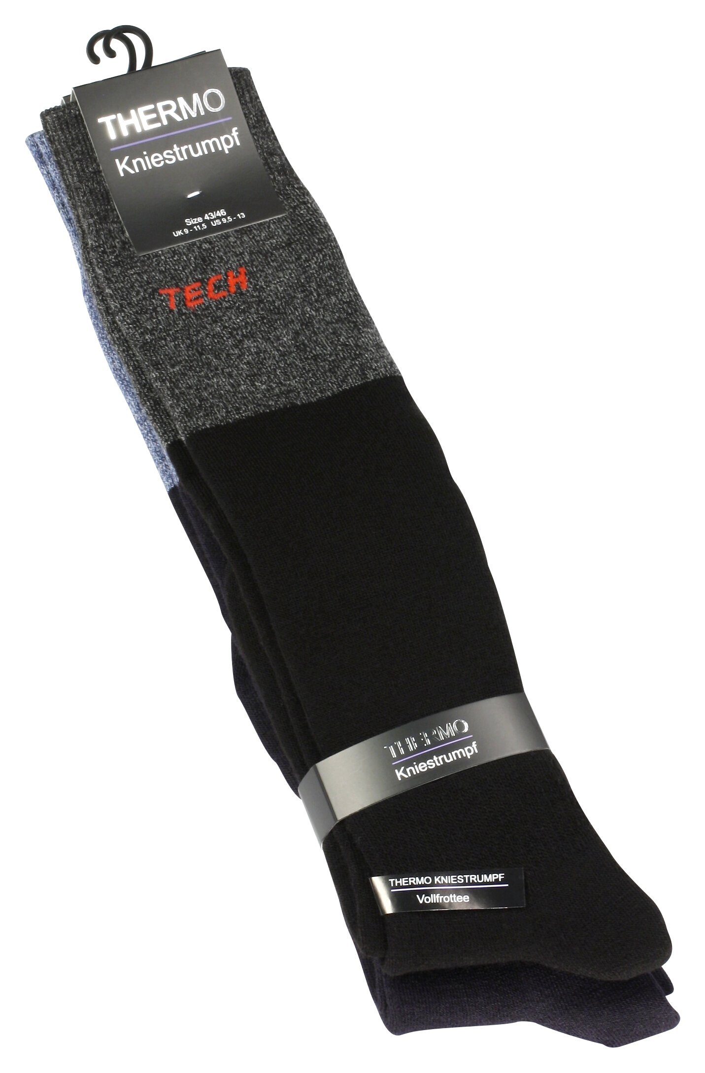 Cotton Prime® Kniestrümpfe Thermokniestrümpfe (4-Paar) aus Vollfrottee
