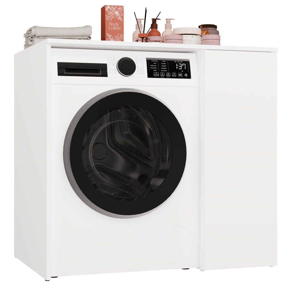 Raumhirsch Furniture Waschmaschinenumbauschrank Waschmaschinenschrank für Waschmaschine & Wäschetrockner