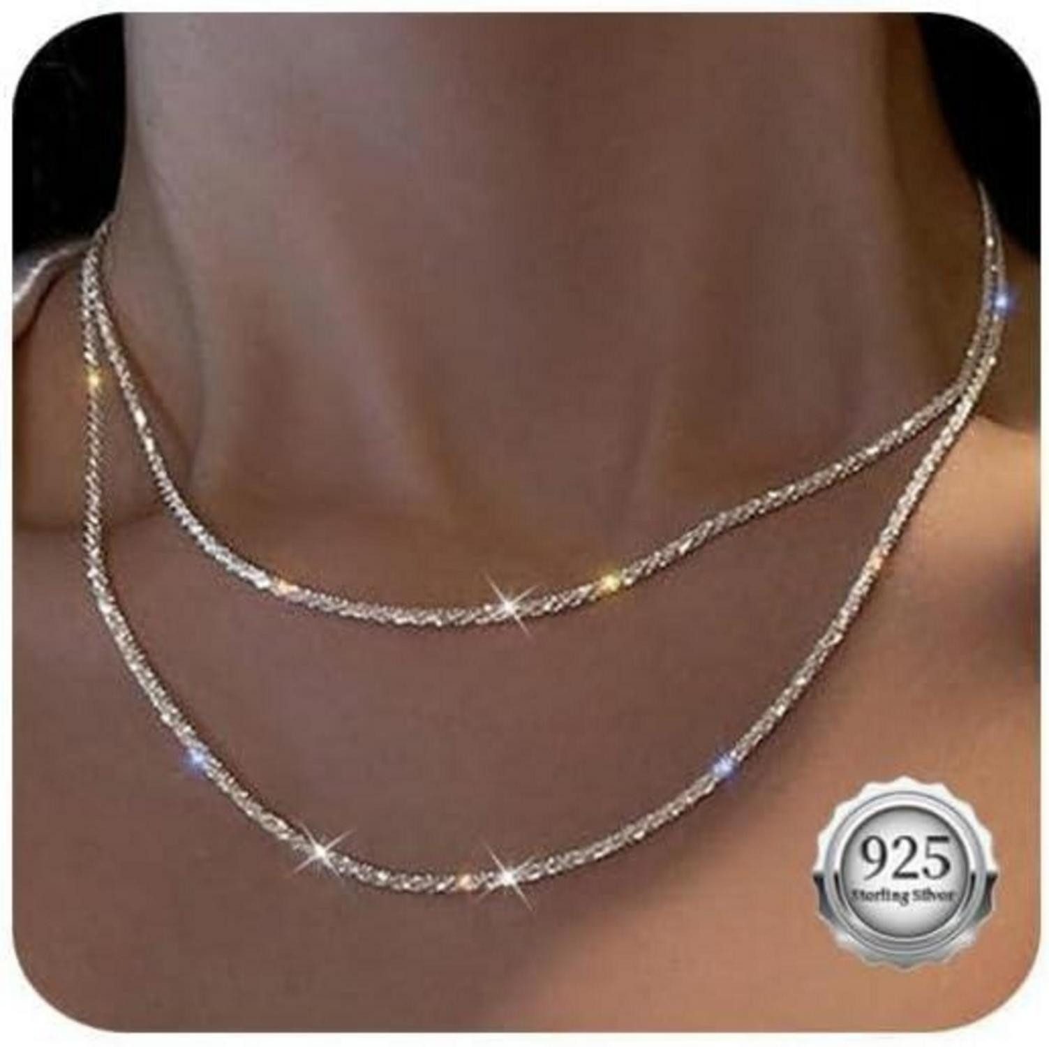 LuxusKollektion Kette und Anhänger Set Silber günstig online kaufen
