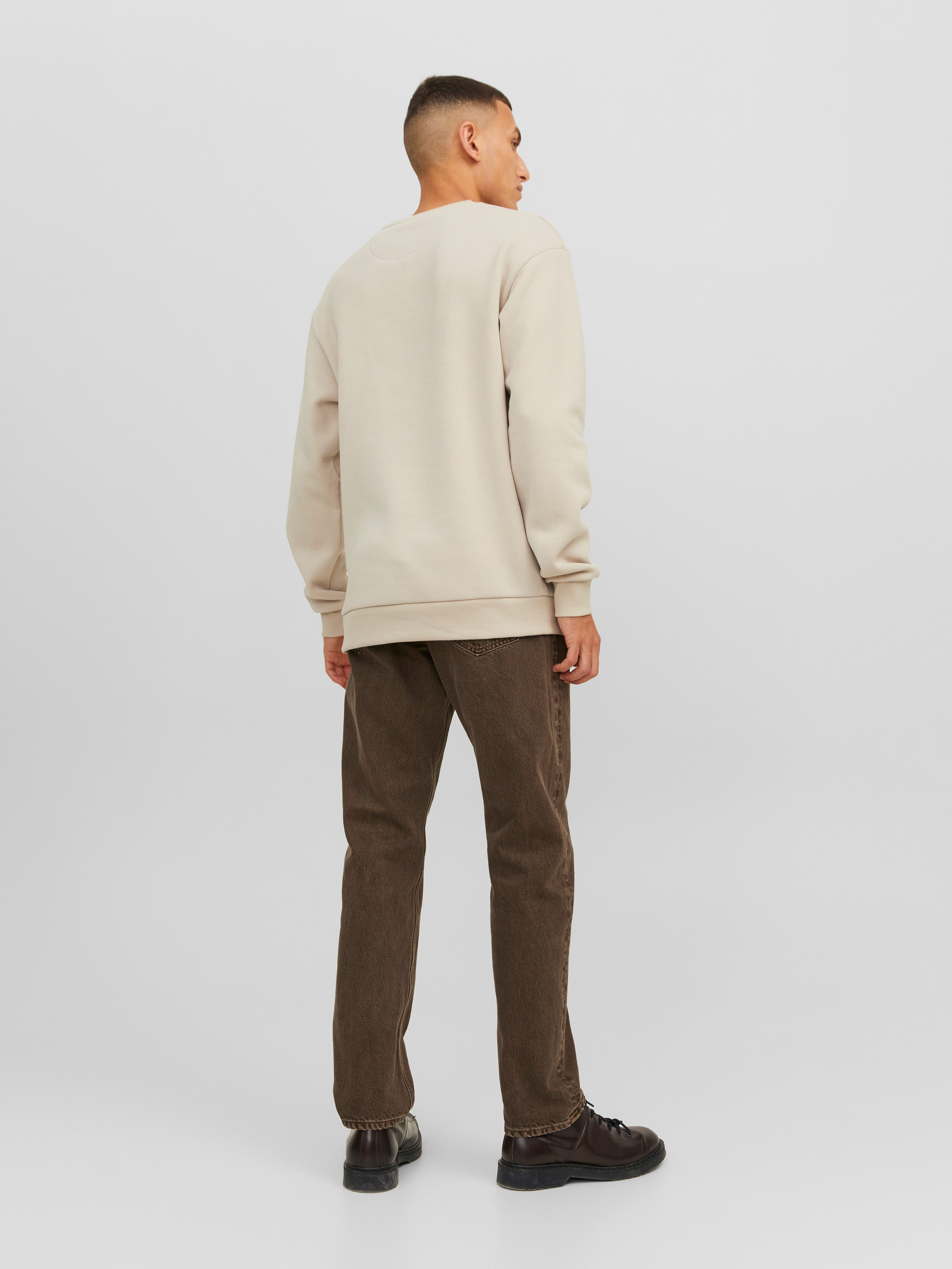 Jack & Jones Sweatshirt JJEBRADLEY SWEAT CREW 2PK MP (Packung, 2-tlg) Materialmix, relaxed fit – Bild 5 von 5