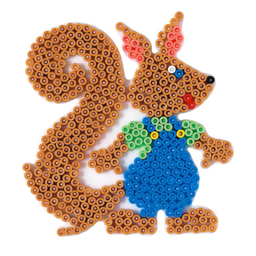 Hama Bügelperlen Hama Midi-Stiftplatte Eichhörnchen, weiß