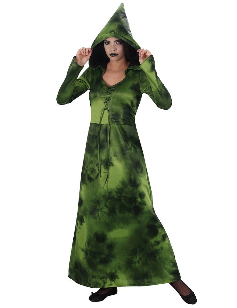 CHAKS Kostüm Hexen Kostüm 'Freya' für Damen, Grün
