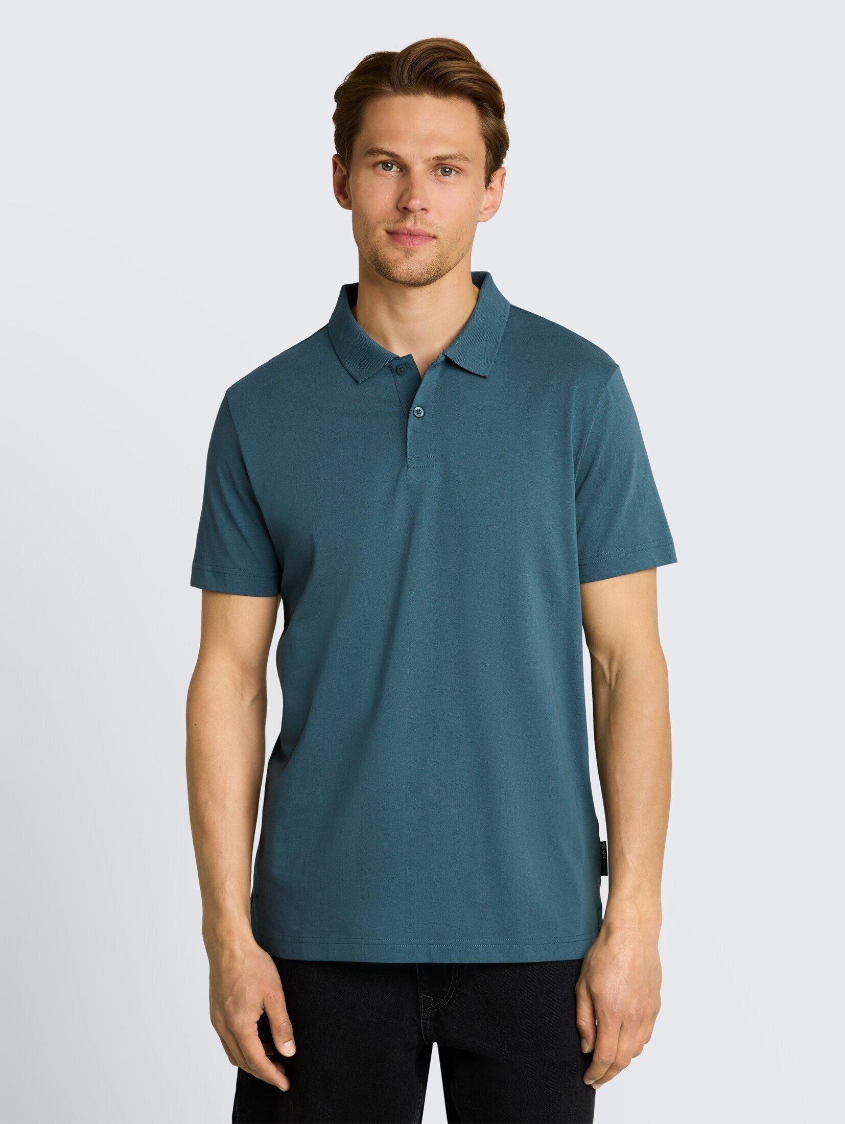 TOM TAILOR Denim Poloshirt Poloshirts Jersey Poloshirt aus Baumwolle
