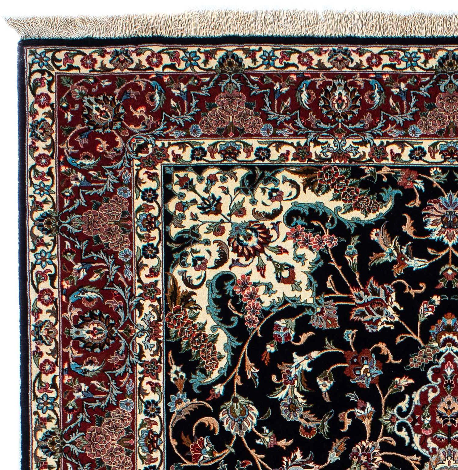 202 147 Höhe: Raj Medaillon Wollteppich - rechteckig, Unikat 10 x 60 cm, morgenland, mit mm, Täbriz Zertifikat
