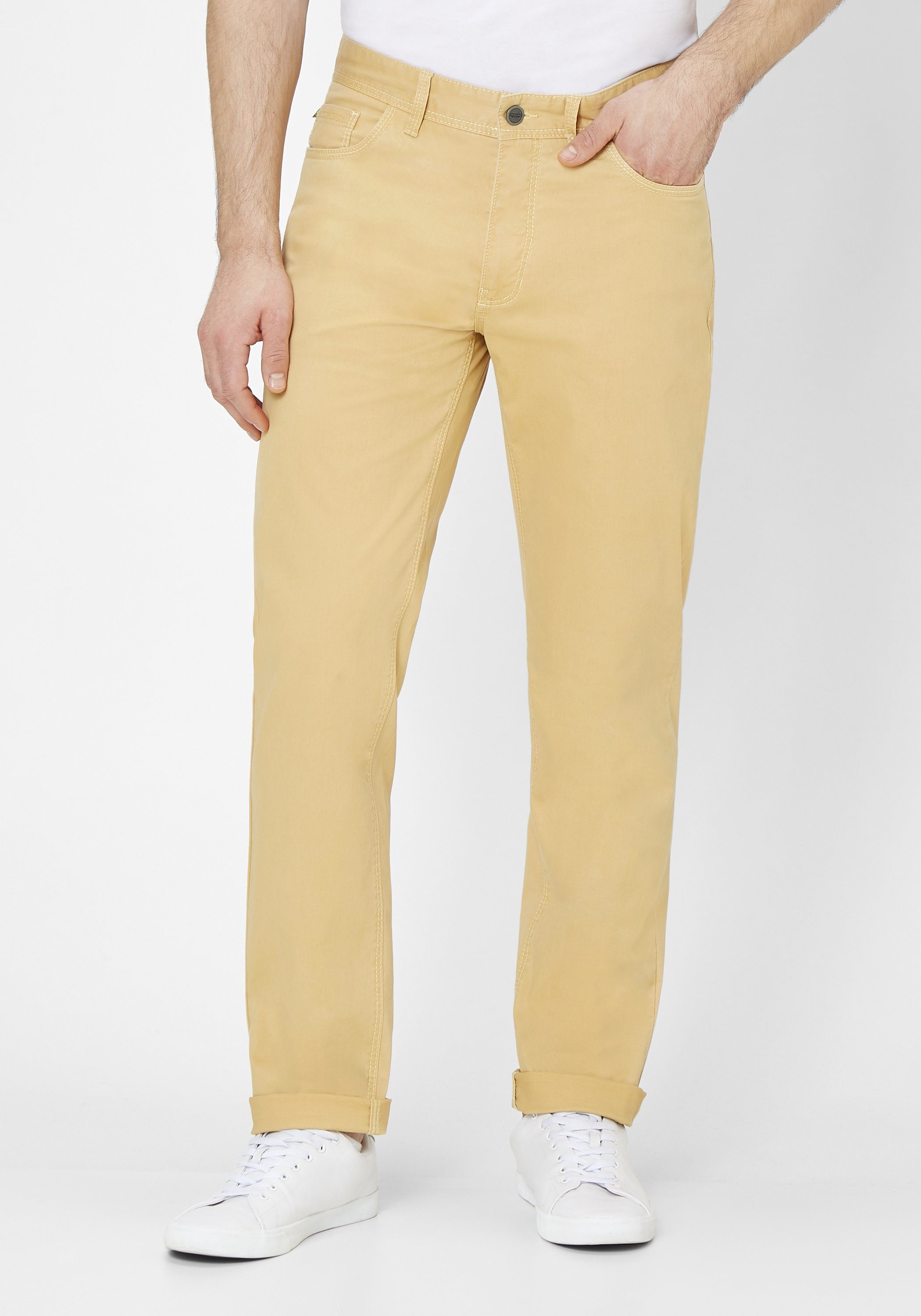 Redpoint Stoffhose MILTON super Pocket aus Baumwolle nachaltiger 5 yellow stretch