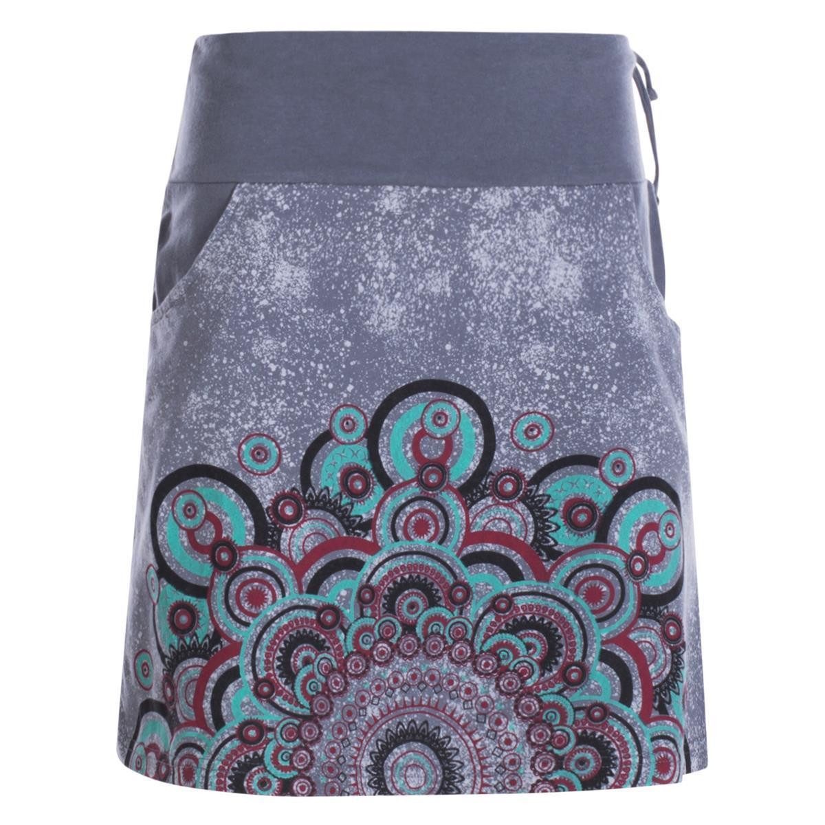 Vishes Minirock Kurzer Baumwoll-Rock Taschen-Rock Mini-Rock großes Mandala Hippie, Ethno, Boho Style