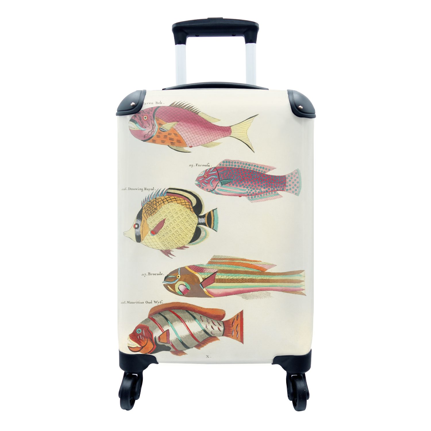 Rollen, mit für Meer MuchoWow - - Reisekoffer Design, 4 rollen, Reisetasche Handgepäck Fisch Ferien, Trolley, Handgepäckkoffer