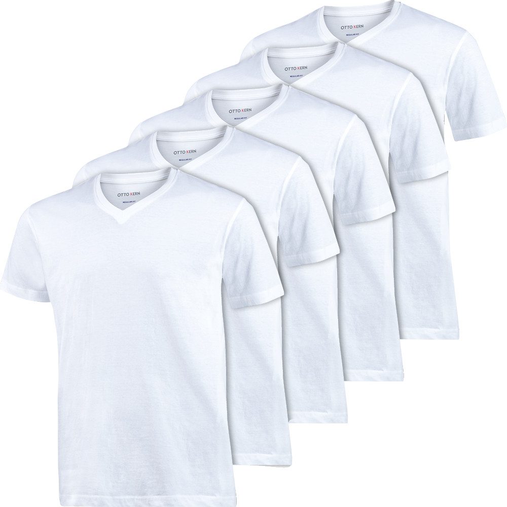 Otto Kern T-Shirt (5er-Pack) Kurzarmshirt aus hochwertiger, reiner Baumwolle