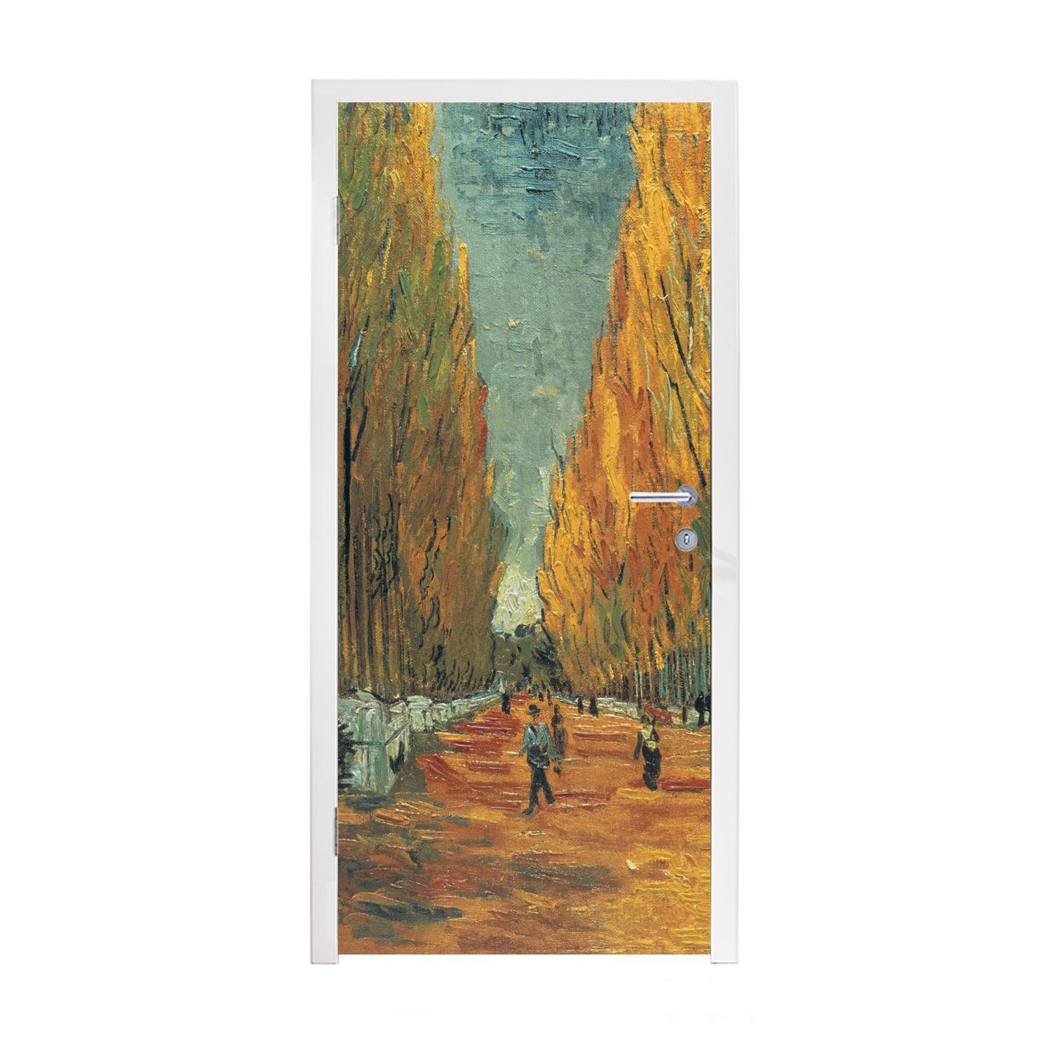 MuchoWow Türtapete Elysische Felder - Vincent van Gogh, Matt, bedruckt, (1 St), Fototapete für Tür, Türaufkleber, 75x205 cm