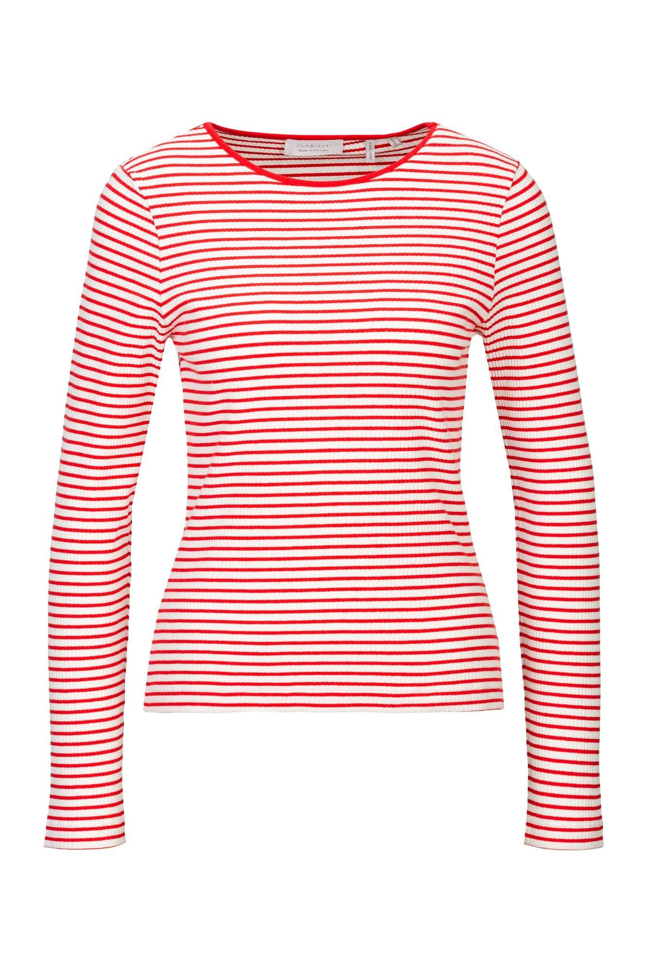 RICHROYAL Langarmshirt D-Basic Longsleeve gestreift mit günstig online kaufen