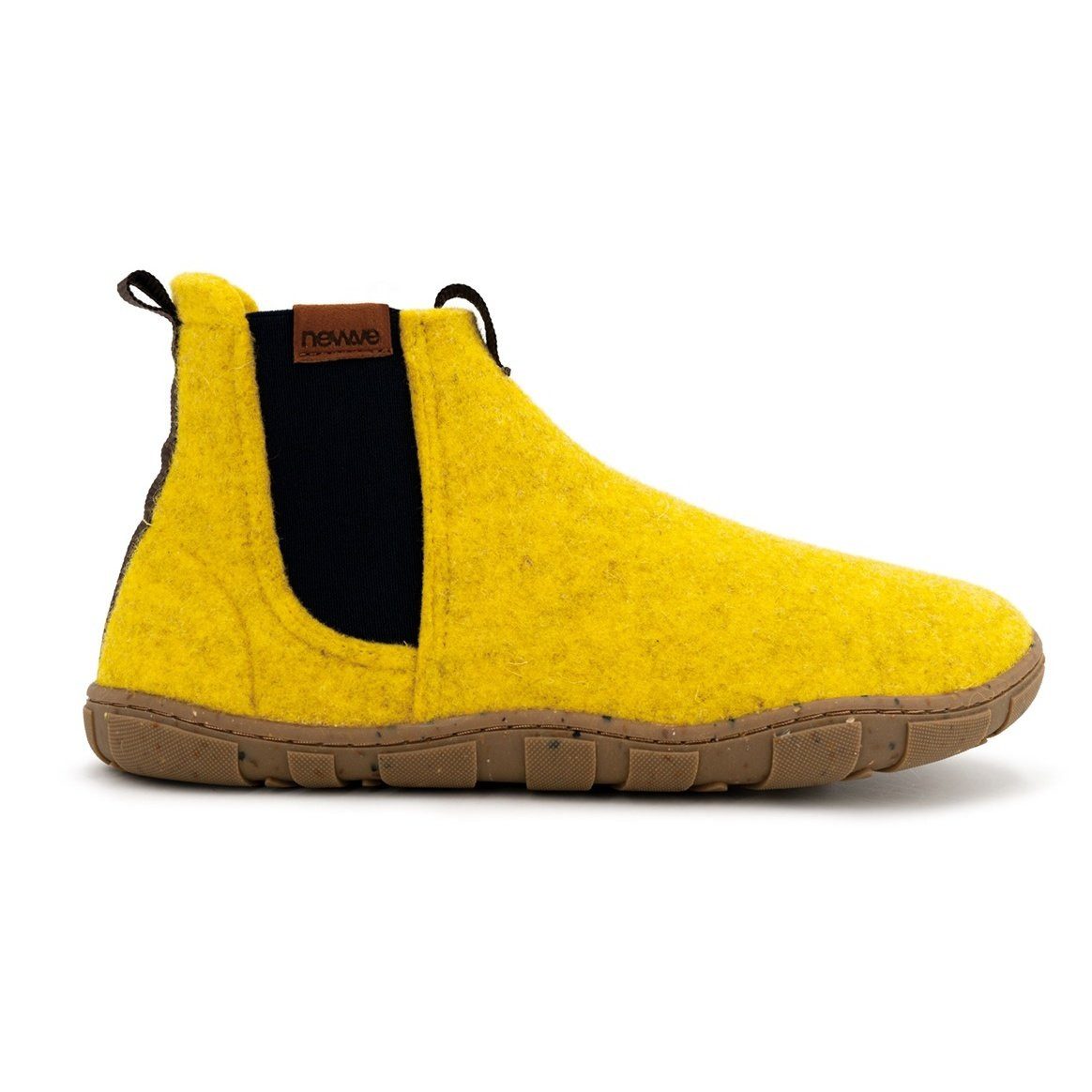 New.Ve Sneaker Skyline (Filzwolle) gelb Barfußschuh