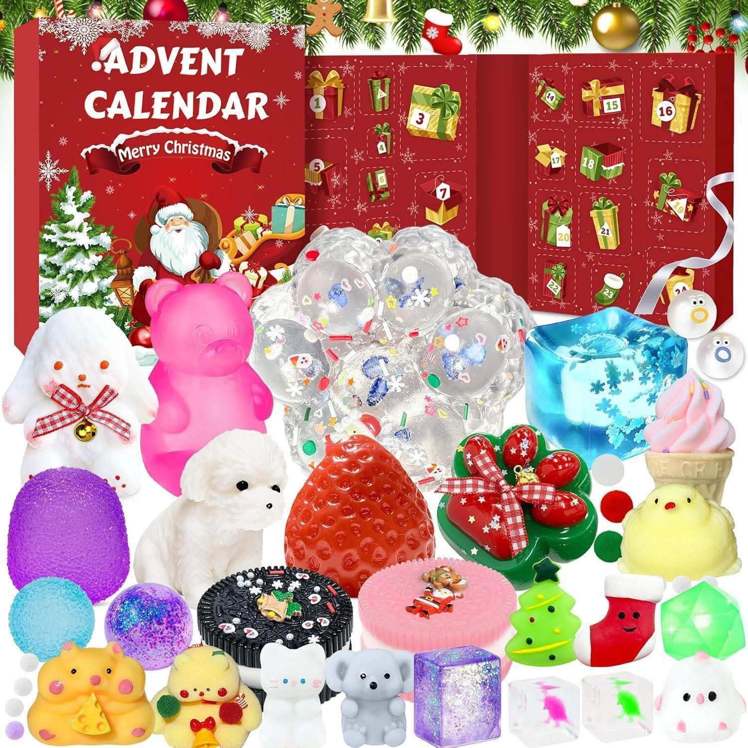 LuxusKollektion Spielzeug-Adventskalender Adventskalender 2026 24 Tage Fidget Mini Mochi Set Kawaii für Kinder
