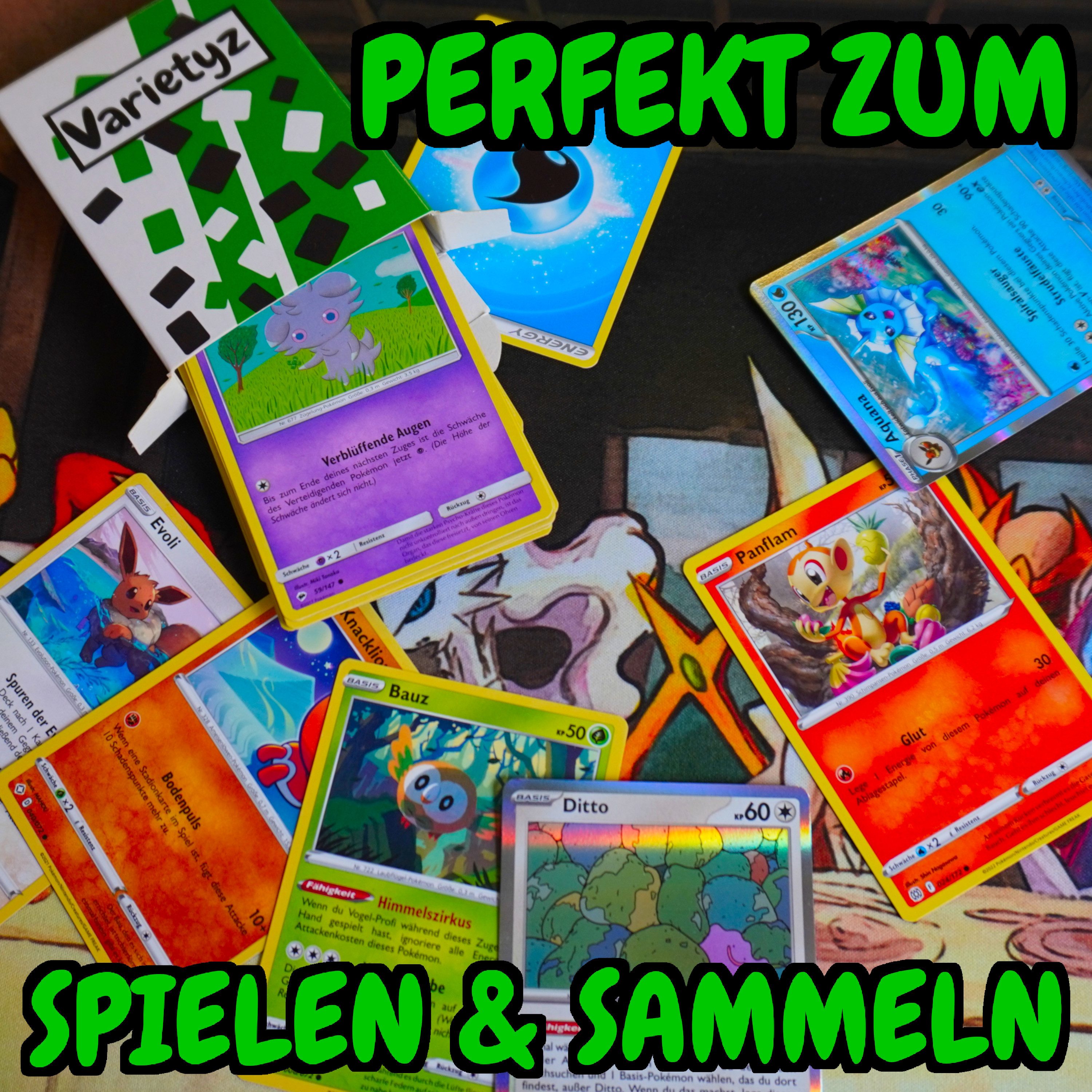 Varietyz Sammelkarte 20 Reverse Holos Glitzer Selten - 20 Pokemon Karten Deutsch Original – Bild 4 von 4