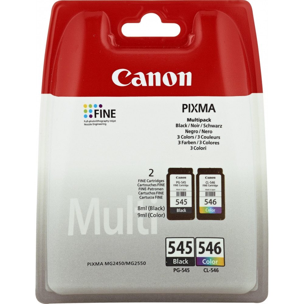 Canon TIN Canon PG-545 / CL-546 Multipack Druckertinten Nachfülltinte (für Canon, x, Kompatibel mit Canon PG-545 / CL-546)