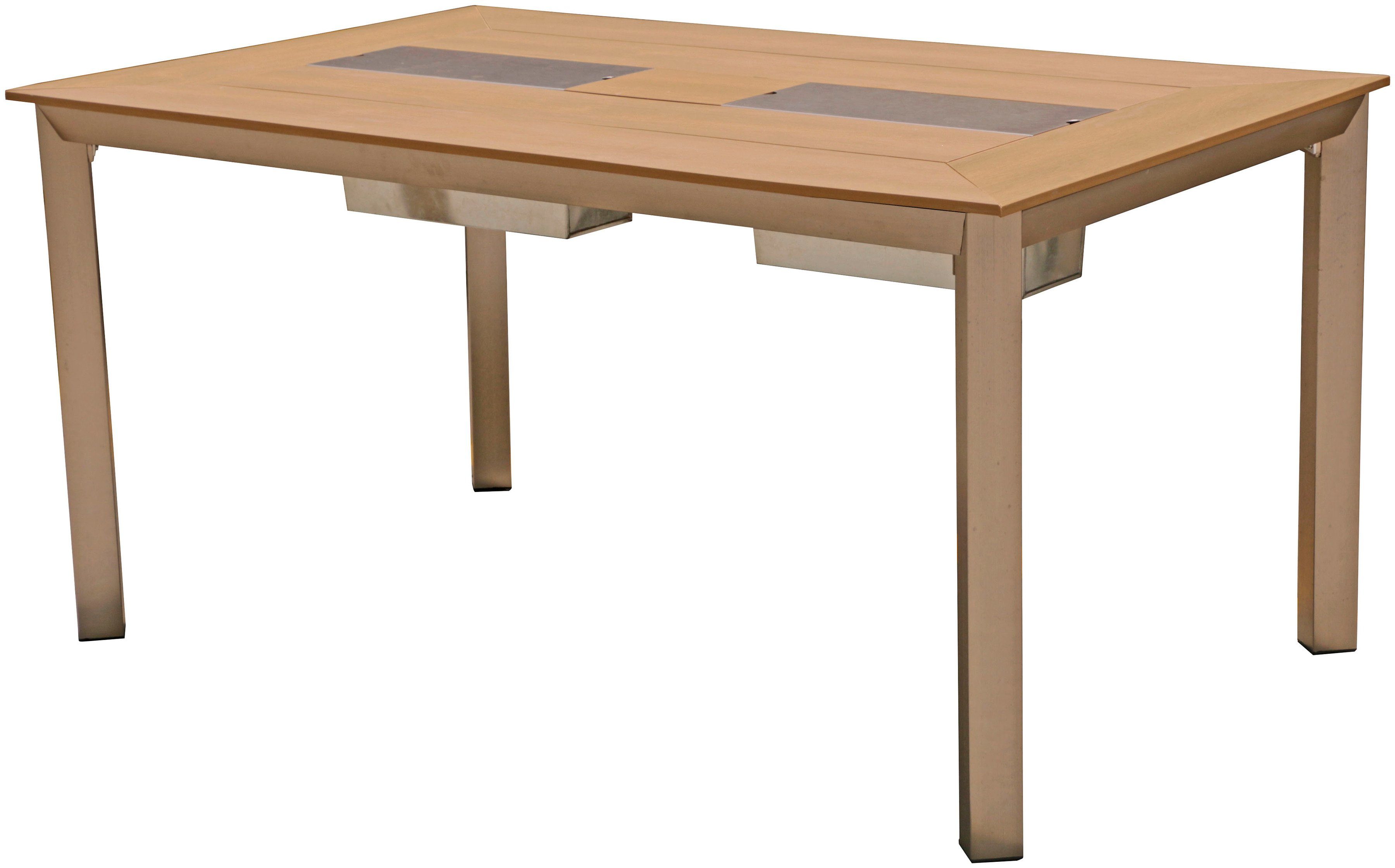 Garden Pleasure Garten-Essgruppe FLORENCE, (5-tlg), mit platzsparenden Stapelstühlen