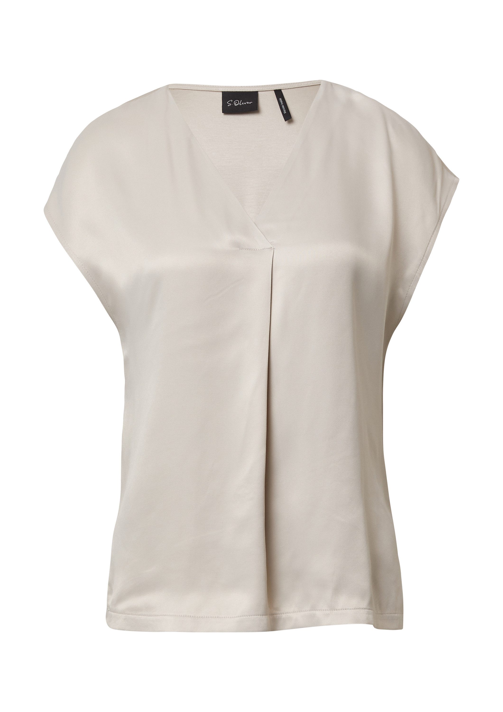 s.Oliver Kurzarmshirt T-Shirt Blusenshirt im Fabricmix günstig online kaufen