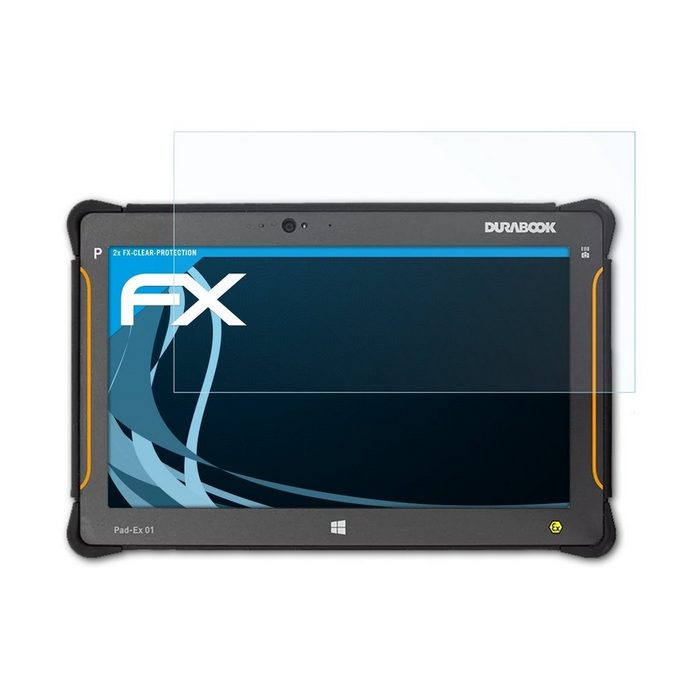 atFoliX Schutzfolie Displayschutz für ecom Pad-Ex 01 P8 D2 (2 Folien) Ultraklar und hartbeschichtet