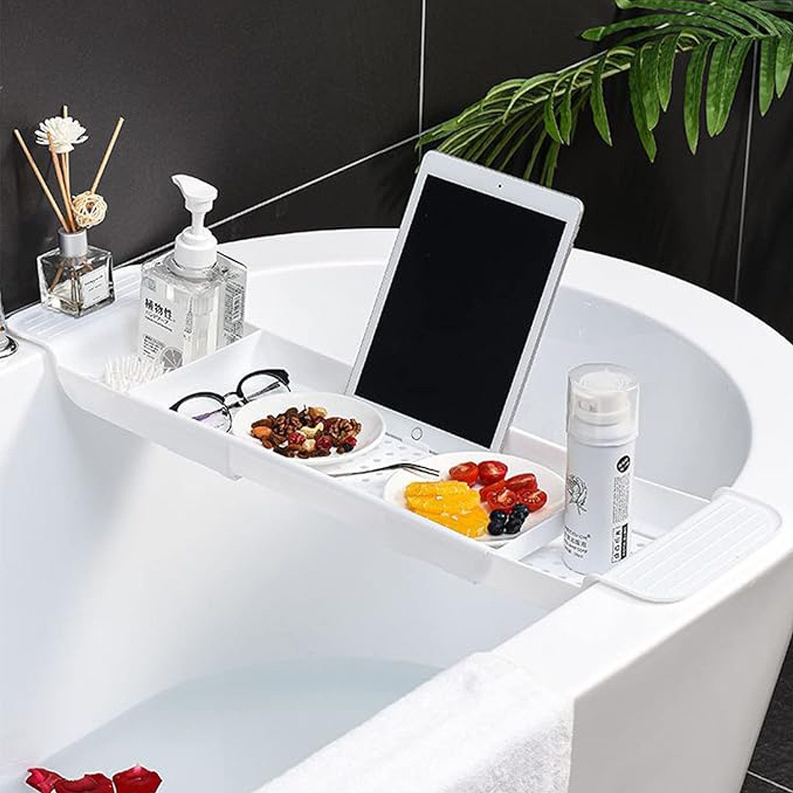 OKWISH Badewannenbrücke Badewannen Ablagen Badewannenbrett verstellbar, günstig online kaufen