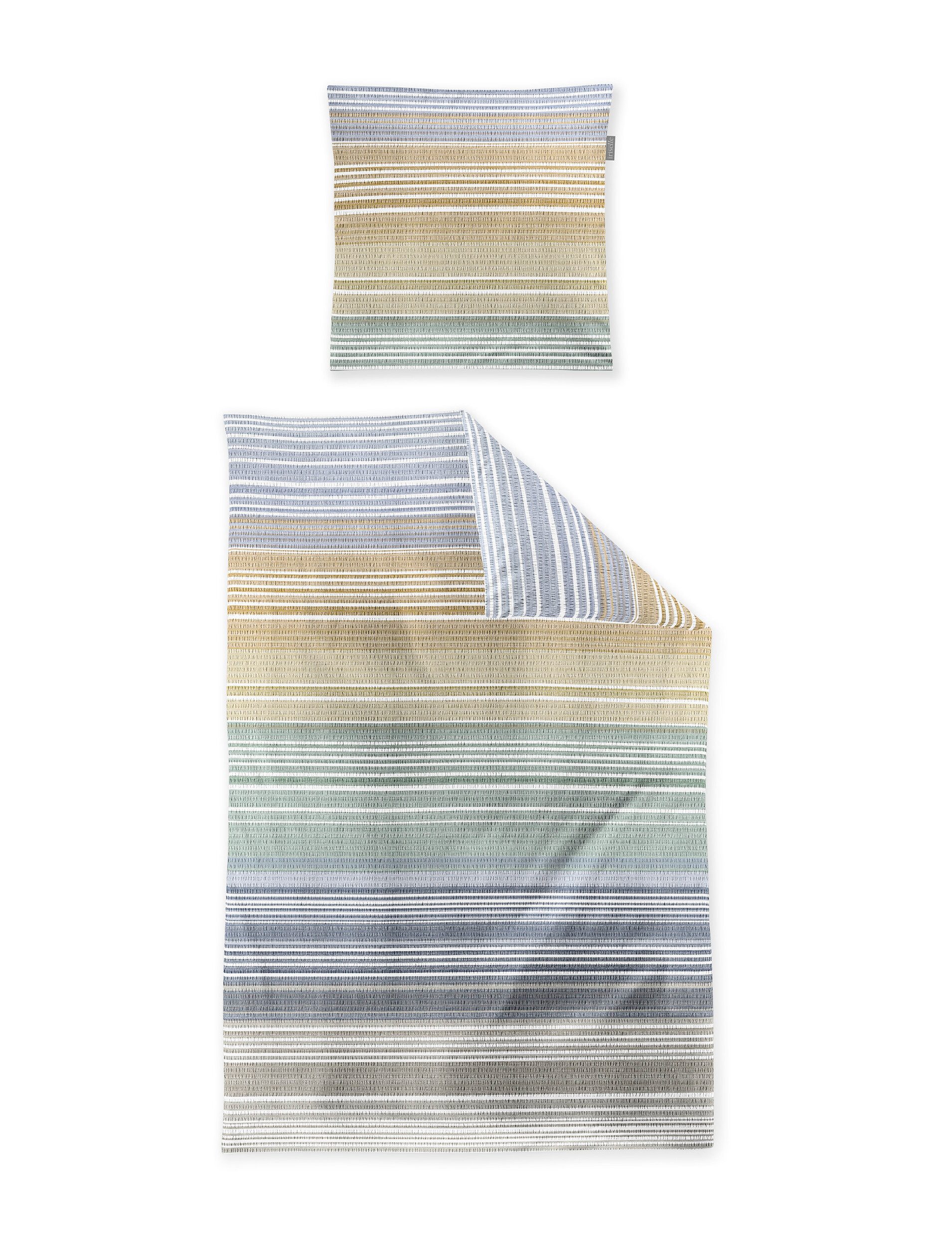 Irisette Bettwäsche Easy 8706, Seersucker, 2 teilig, kühlend und atmungsaktiv, pflegeleicht und bügelfrei