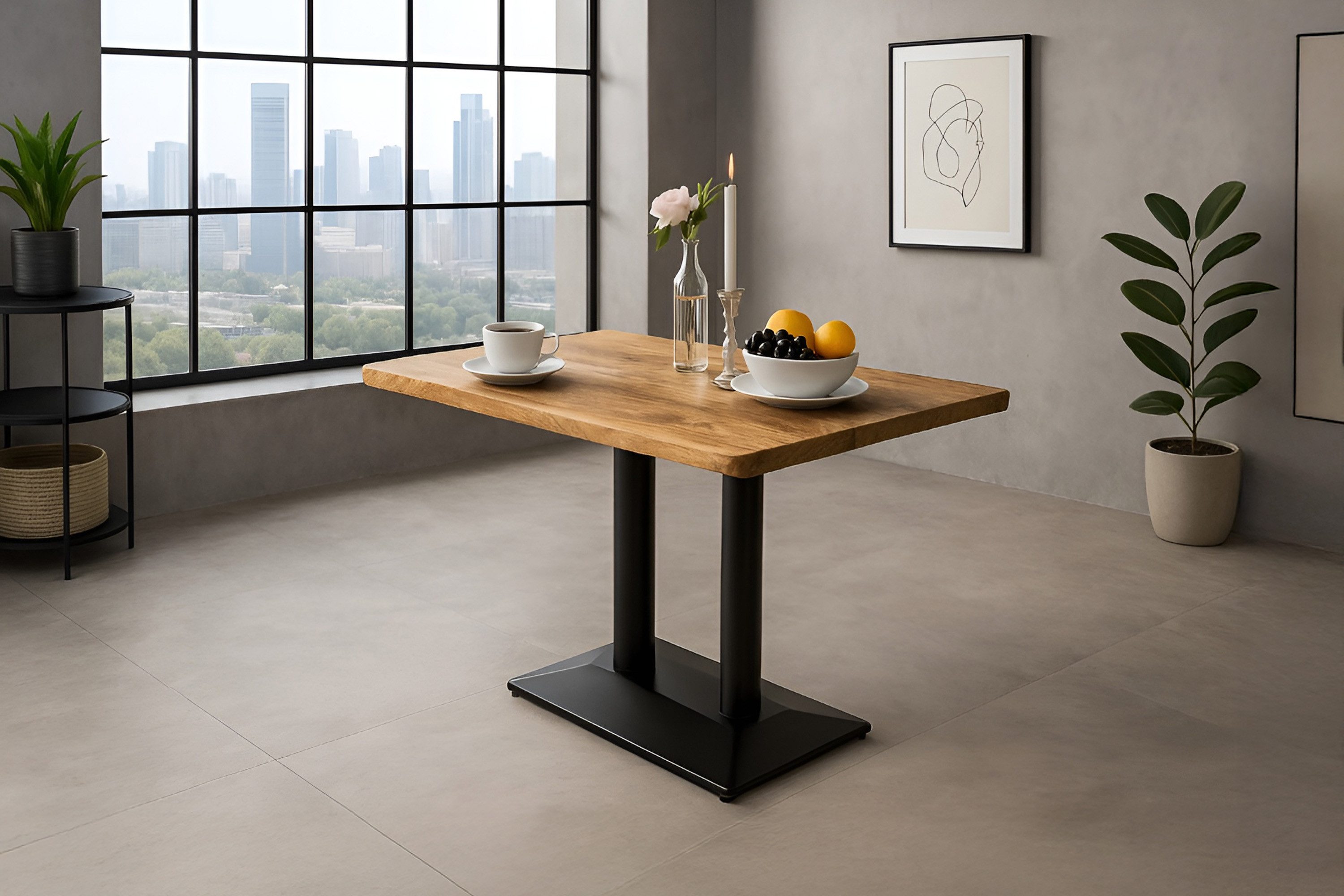 SAM® Bistrotisch Isola, Akazien- oder Mangoholz, Baumkante, Säulengestell a günstig online kaufen