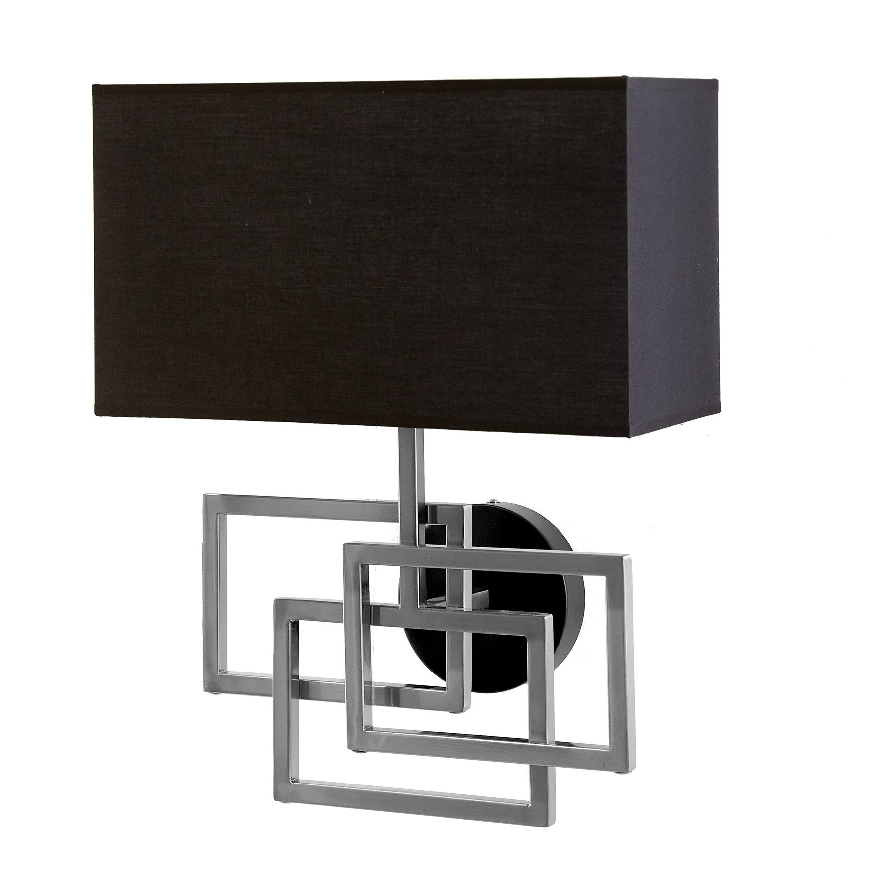 riess-ambiente Wandleuchte ATLANTIS 44cm schwarz / silber, ohne Leuchtmitte günstig online kaufen