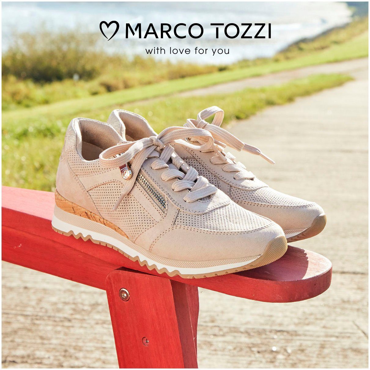 MARCO TOZZI Keilsneaker, Freizeitschuh, Halbschuh, Schnürschuh günstig online kaufen