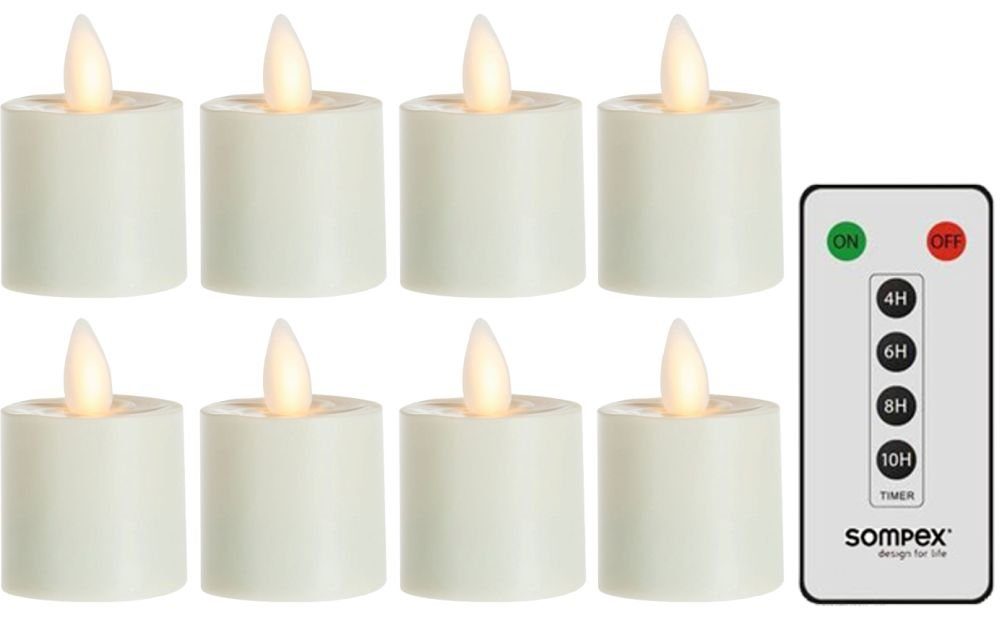LED-Kerze 8er Set Sompex Flame LED Teelicht