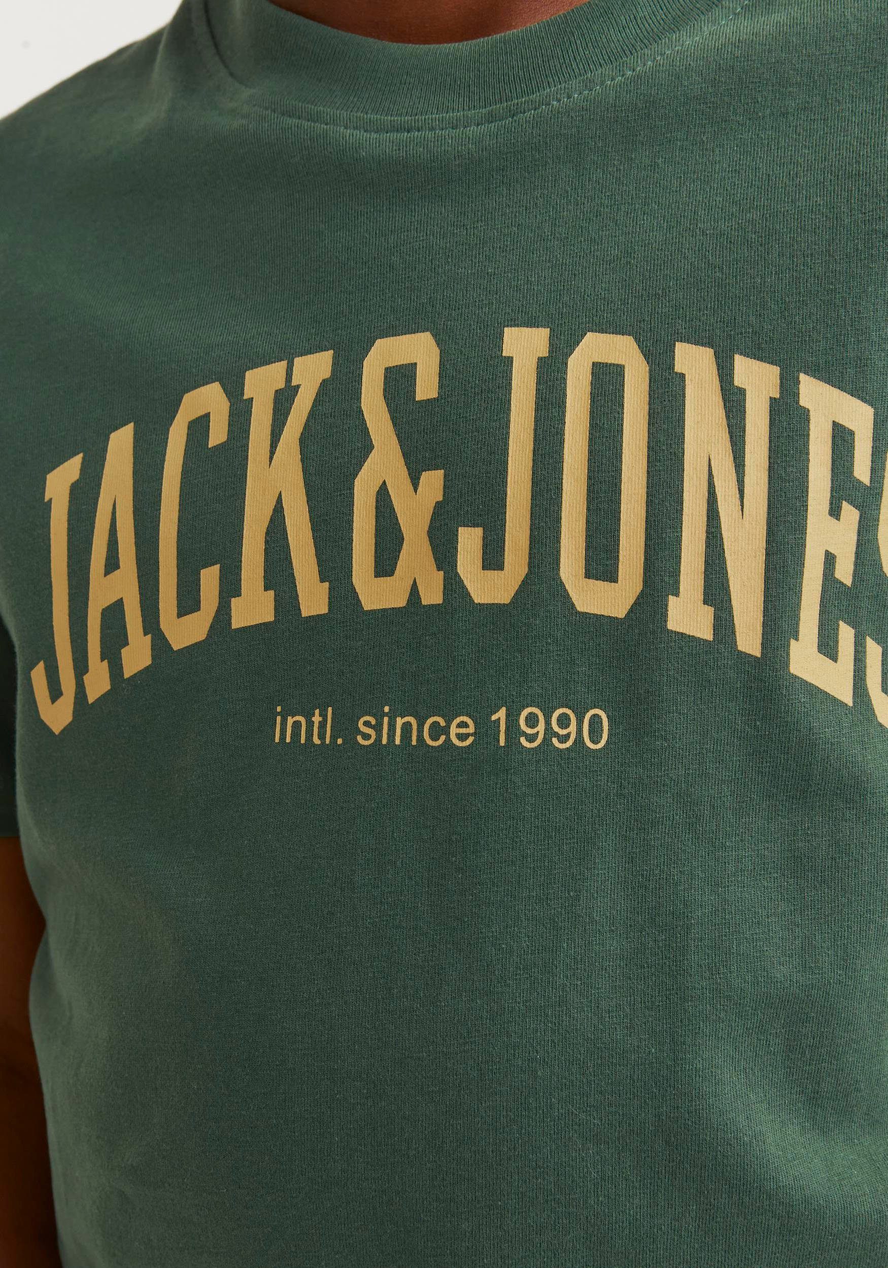Kurzarmshirt NECK NOOS CREW & Junior green dark JNR Jack TEE SS JJEJOSH Jones