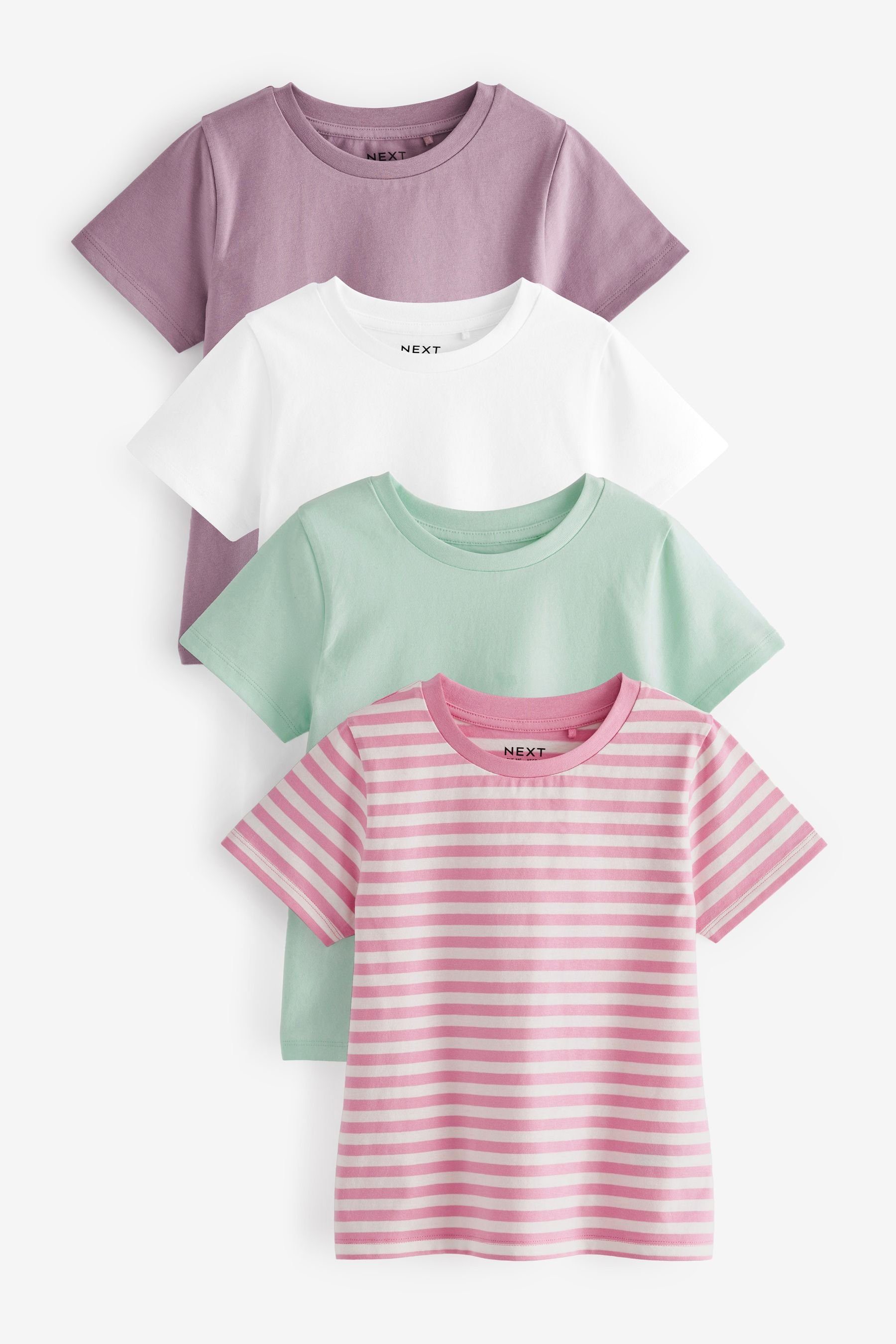 Next T-Shirt 4er-Pack T-Shirts (4-tlg) Purple/Pink/Blue