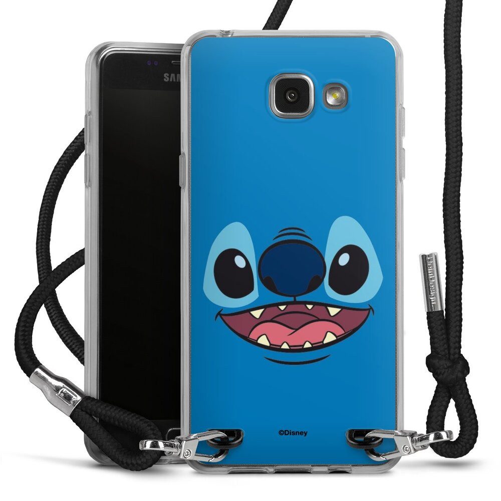 DeinDesign Handyhülle Lilo & Stitch Disney Offizielles Lizenzprodukt Stitch Closeup, Samsung Galaxy A5 (2016) Handykette Hülle mit Band Case zum Umhängen