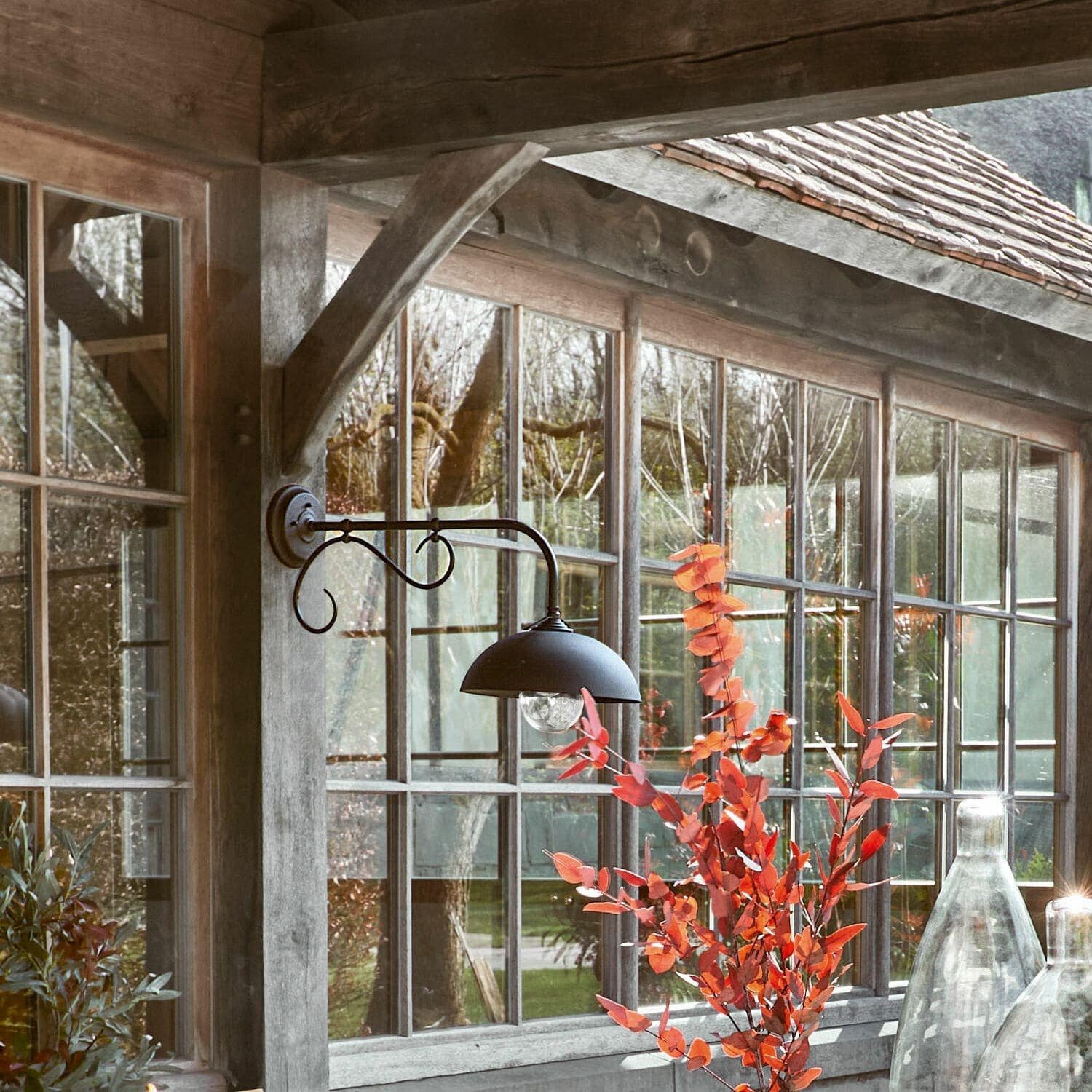 Mirabeau Außen-Wandleuchte Außenwandlampe Lupia schwarz