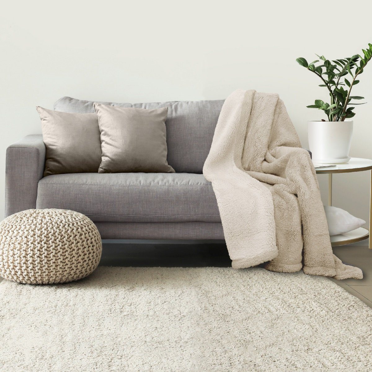 Wohndecke Lanudo® Premium Sherpa Kuscheldecke Wohndecke XL Sofadecke 150 x günstig online kaufen