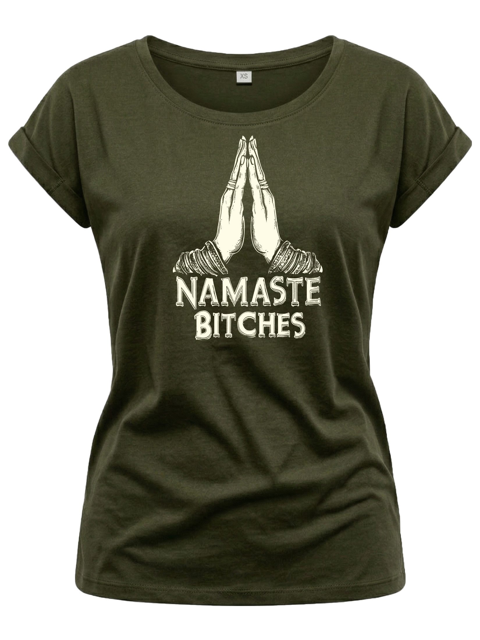 T-Shirt Damen Top mit Buddha-Print - Für Yoga, Zen & Entspannung
