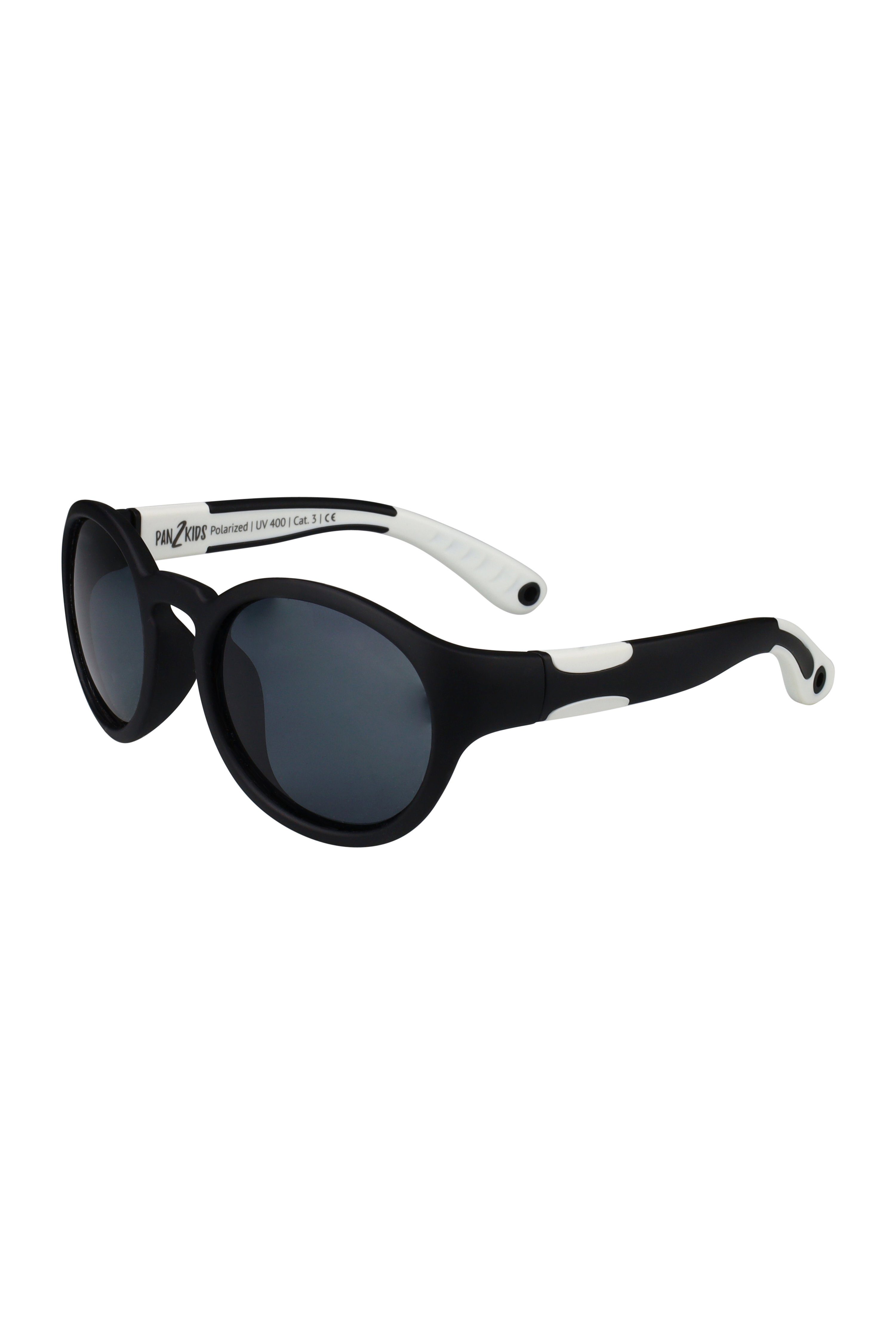 ActiveSol SUNGLASSES Sonnenbrille für Kinder - Pan2Kids, Panto Design, 2 – 5 Jahre, polarisiert Black and White