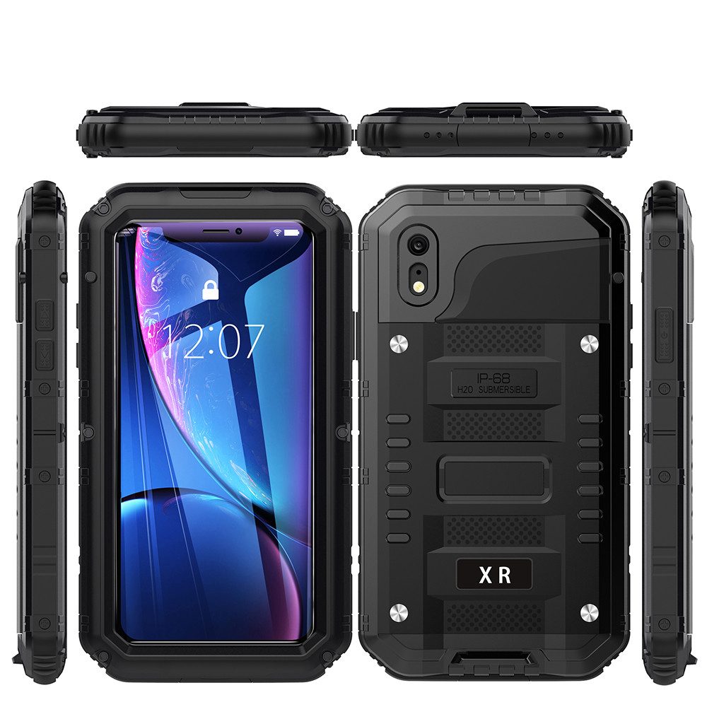 Cadorabo Handyhülle für Apple iPhone XR Hülle Apple iPhone XR, Hülle - Schutzhülle - Robuster 360° Rundumschutz mit Displayschutz